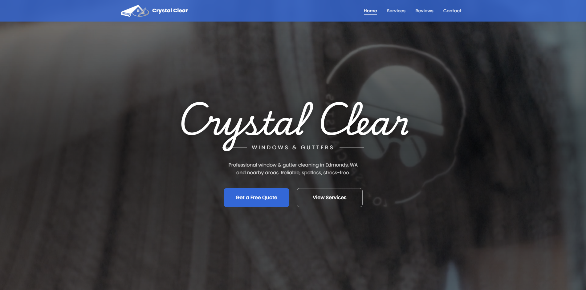 Crystal Clear Windows website preview